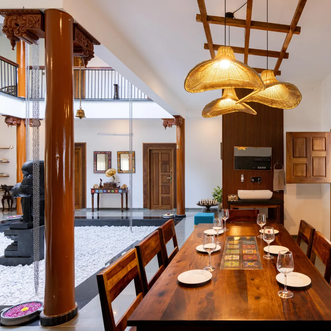 Luxury dining space at Mirth Resorts in Coorg